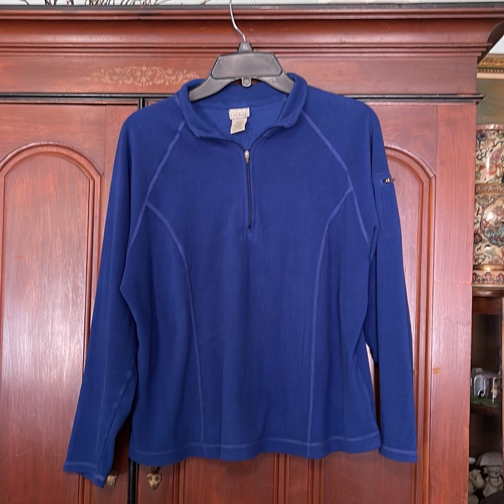 LL Bean Vintage Quarter Zip Pullover Warm Fleece Size Large